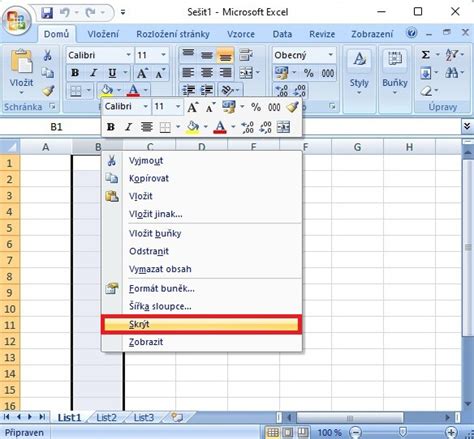 excel zobrazit skryt dky|Excel jak zobrazit skryté řádky a sloupce